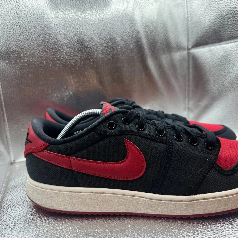 Size 11.5 Nike Air Jordan KO 1 Low QS Mens Black Red Athletic Shoes DX4981-006‎